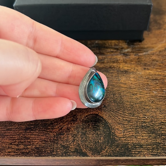 Western Turquoise Sterling Silver Abalone Jewelry - Picture 3 of 15